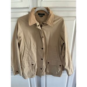 Lauren Ralph Lauren Chore Barn Jacket Sz LP Taupe Nice!